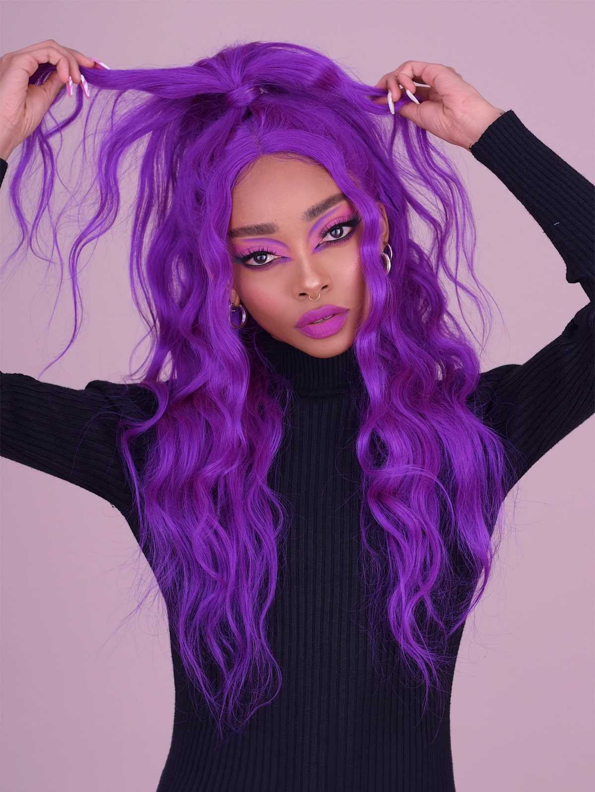 Spotlight—Violet Flame Glam Wig